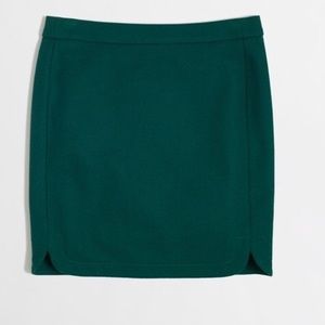 J.Crew Green Wool Mini Skirt
